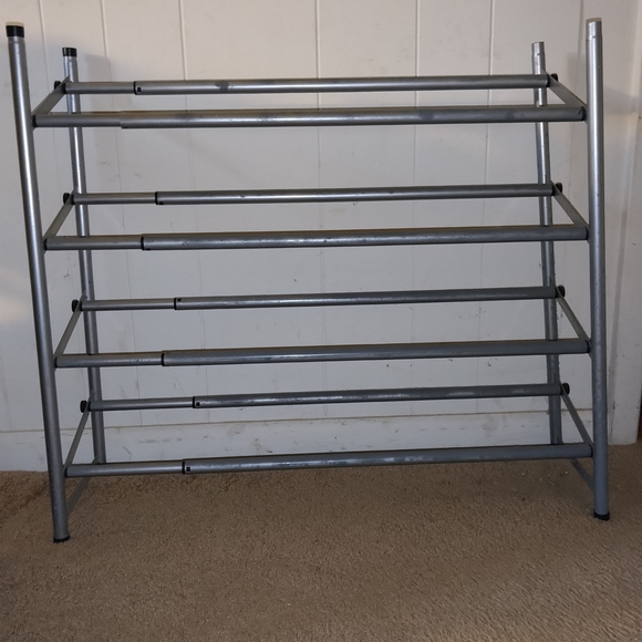 Silver Metal Shoe Rack - Picture 1 of 3